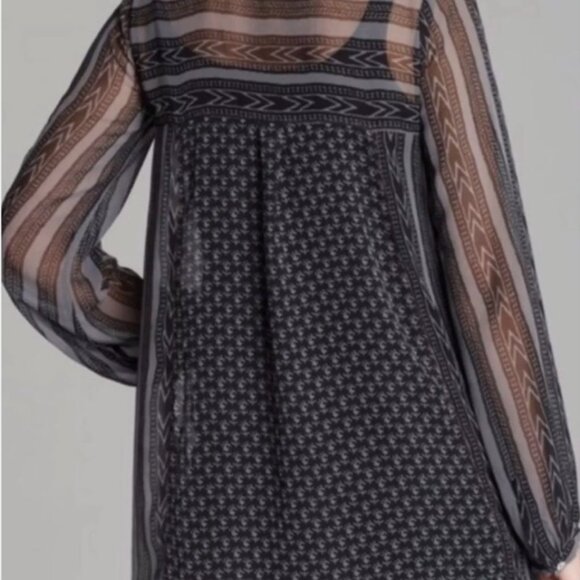 Free People Feather in the Wind Long Sleeve Beaded Tunic/Mini Dress - Picture 3 of 4